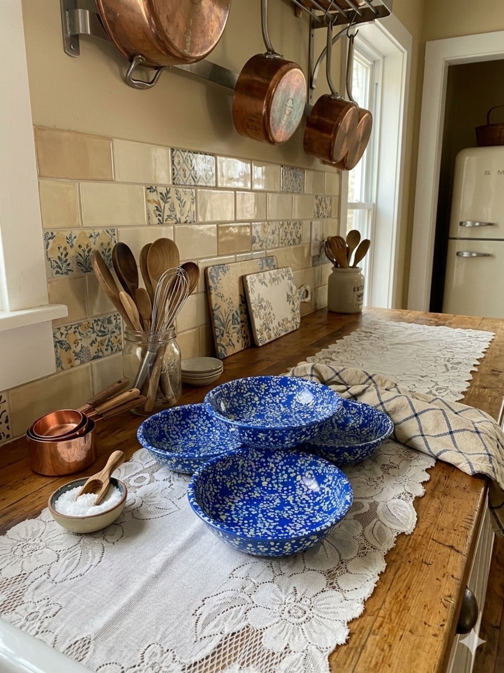 Terrazzo Candid Cobalt Speckled Blue Dinner Bowls Set of 6 by Room Essentials